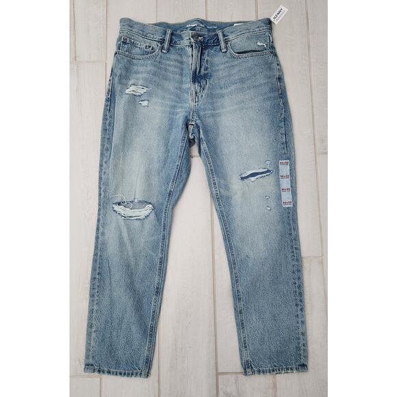 Old Navy Other - Old Navy Jeans Men's 36x30 Straight Taper Distressed Light Wash NEW $54
